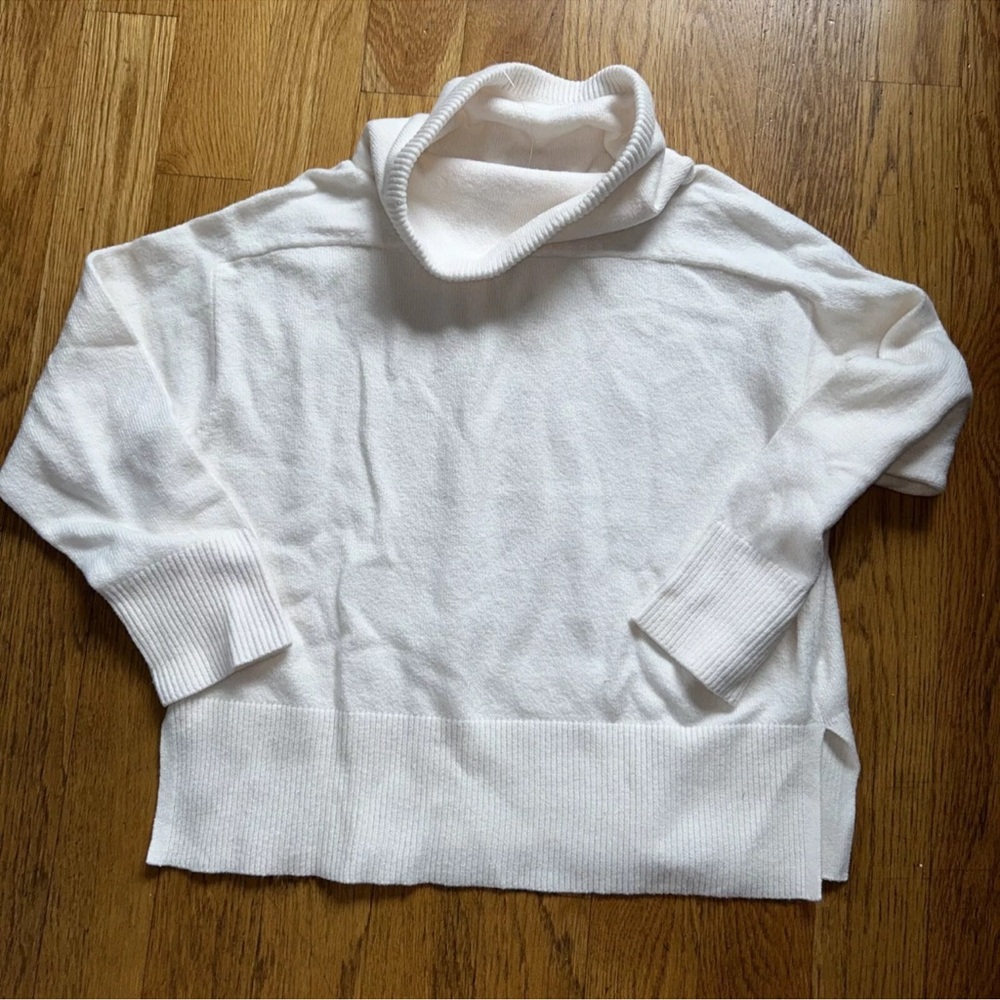 Ann Taylor Loft Cowl Neck Pullover Sweater White XS NWT
